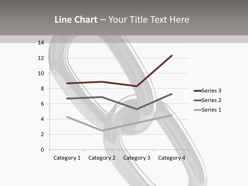 A Metal Chain On A White Background PowerPoint Template
