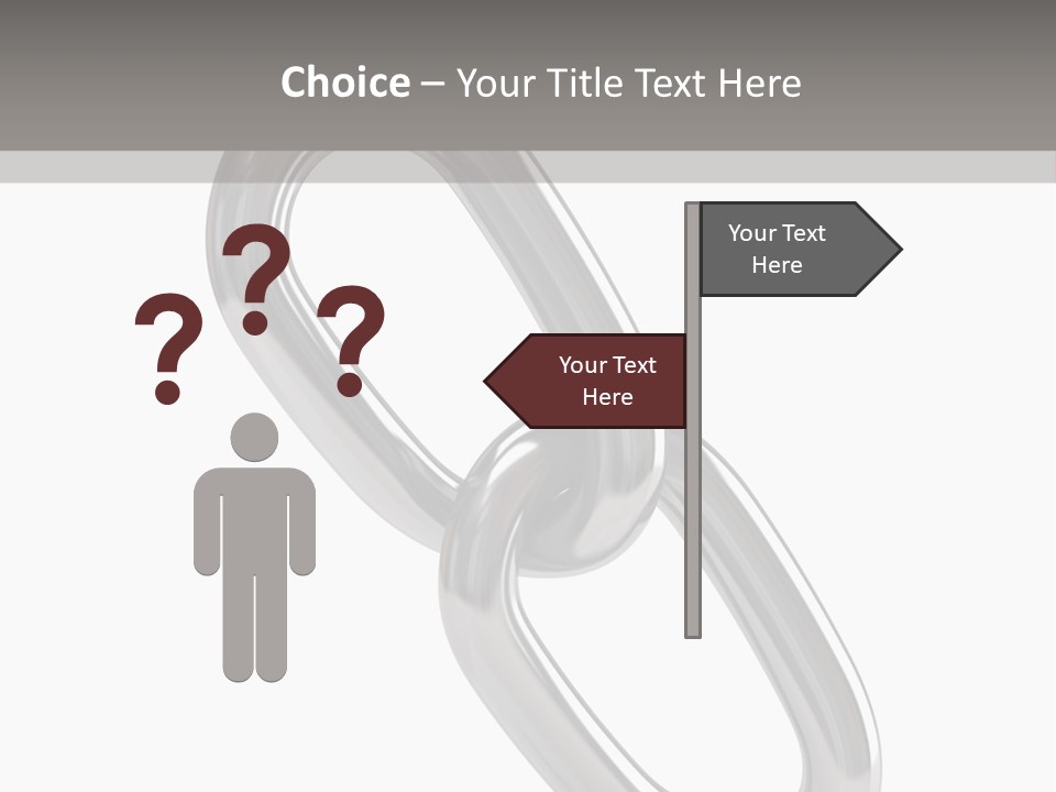 A Metal Chain On A White Background PowerPoint Template