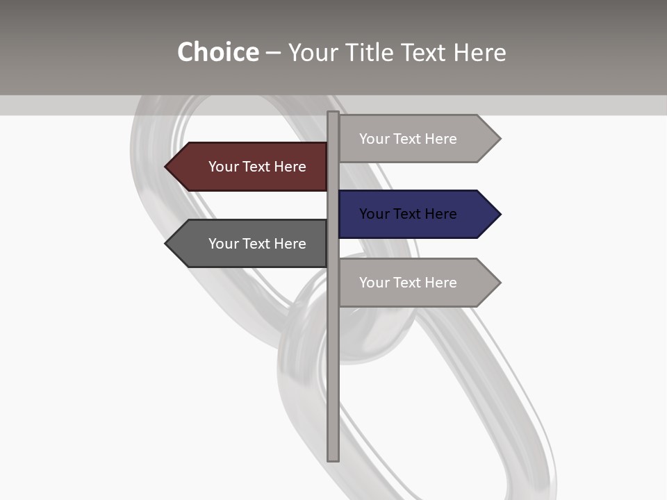 A Metal Chain On A White Background PowerPoint Template