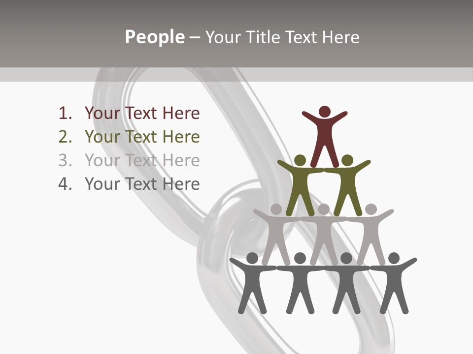 A Metal Chain On A White Background PowerPoint Template