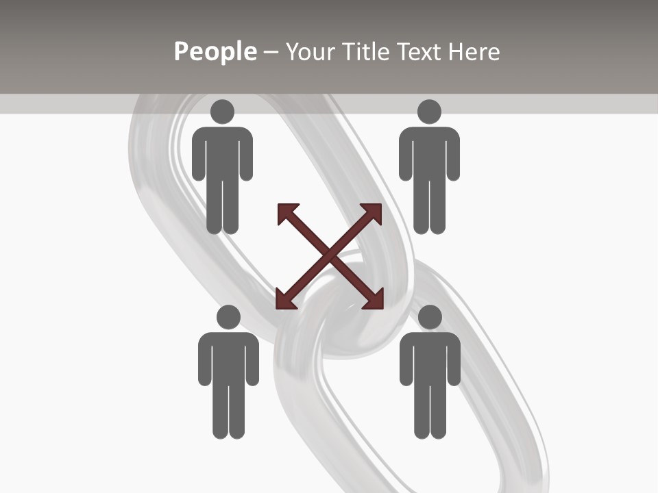 A Metal Chain On A White Background PowerPoint Template