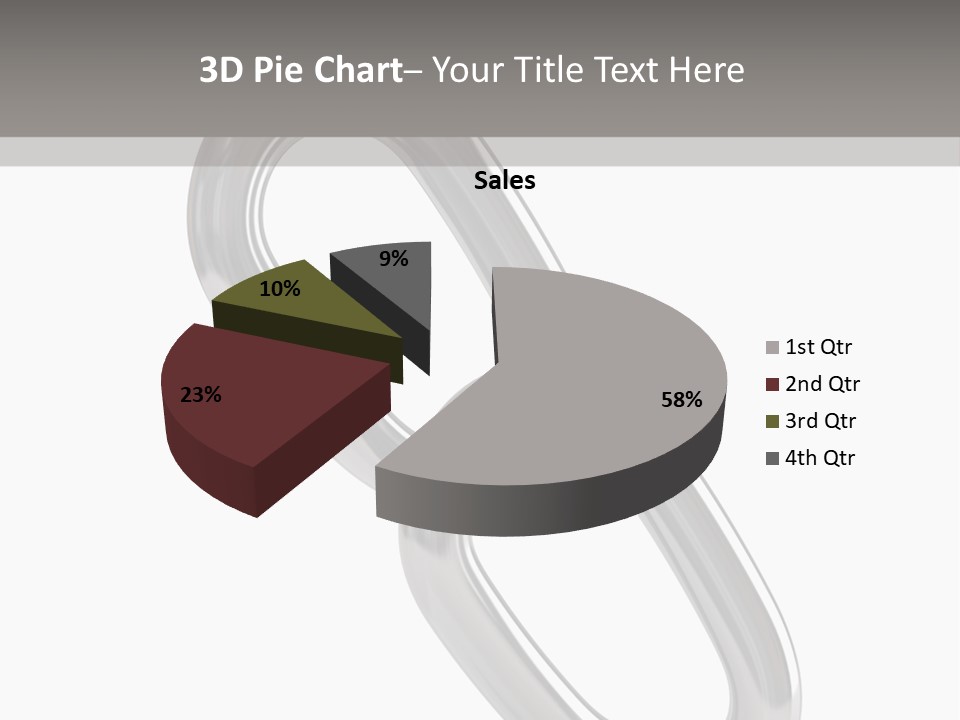 A Metal Chain On A White Background PowerPoint Template