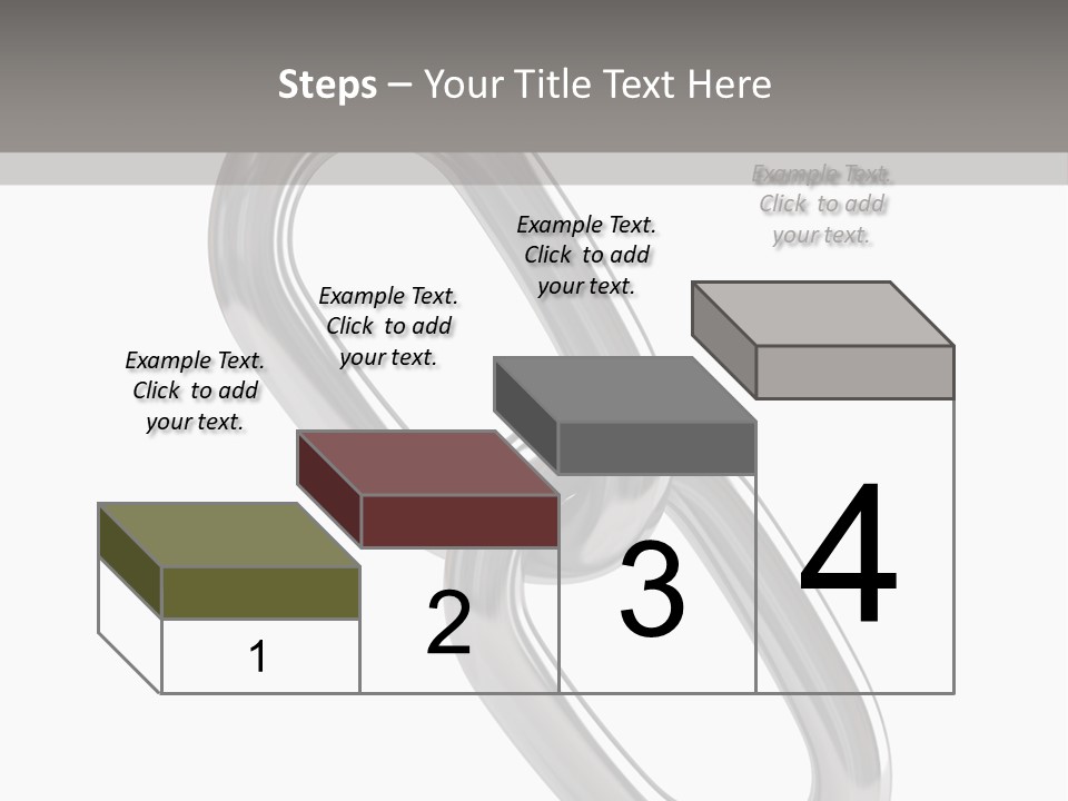 A Metal Chain On A White Background PowerPoint Template