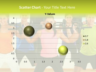 A Group Of People Holding Up A Barbell PowerPoint Template