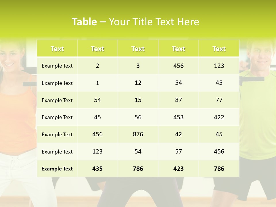 A Group Of People Holding Up A Barbell PowerPoint Template