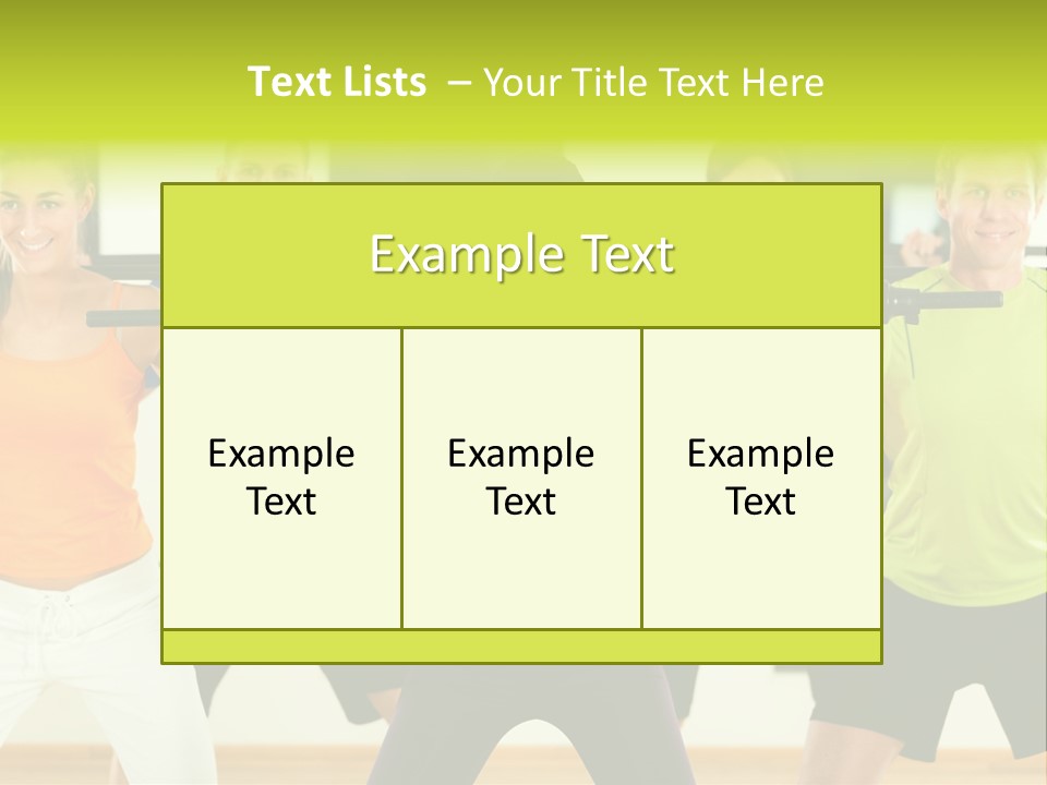 A Group Of People Holding Up A Barbell PowerPoint Template