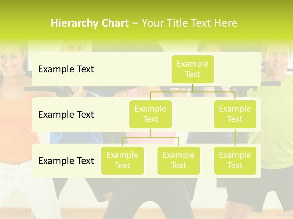 A Group Of People Holding Up A Barbell PowerPoint Template