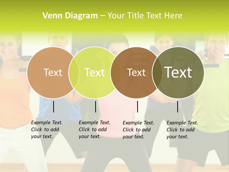 A Group Of People Holding Up A Barbell PowerPoint Template
