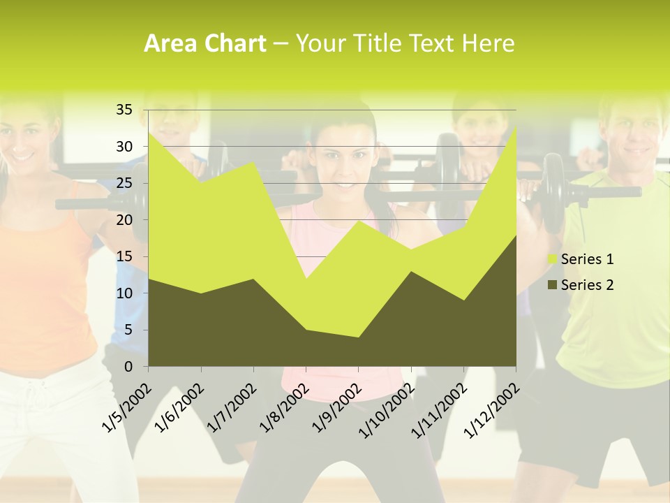 A Group Of People Holding Up A Barbell PowerPoint Template