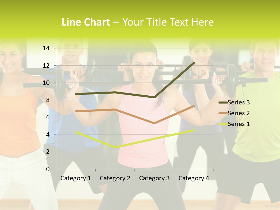 A Group Of People Holding Up A Barbell PowerPoint Template