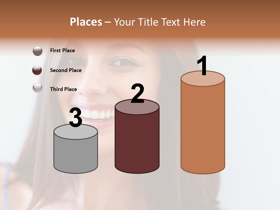 Kid Brunette Play PowerPoint Template