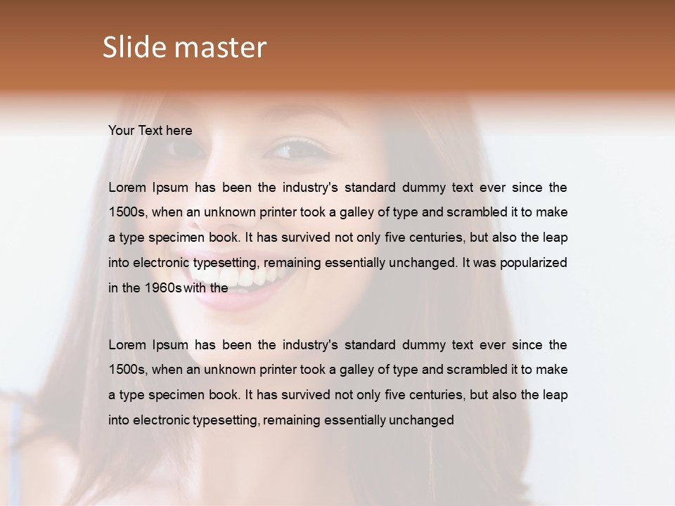 Kid Brunette Play PowerPoint Template