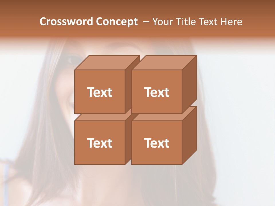 Kid Brunette Play PowerPoint Template