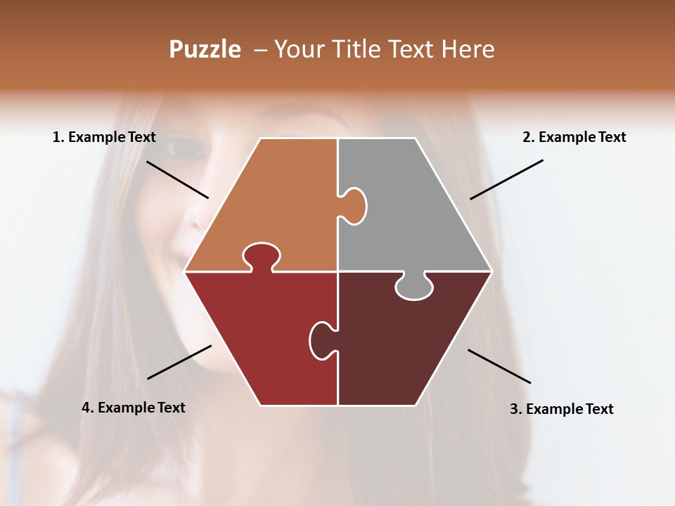 Kid Brunette Play PowerPoint Template