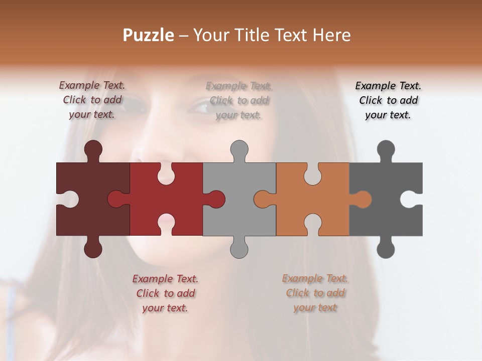 Kid Brunette Play PowerPoint Template