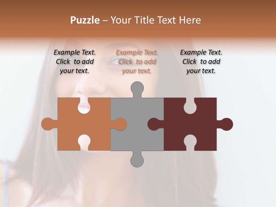 Kid Brunette Play PowerPoint Template