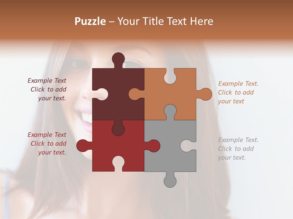 Kid Brunette Play PowerPoint Template