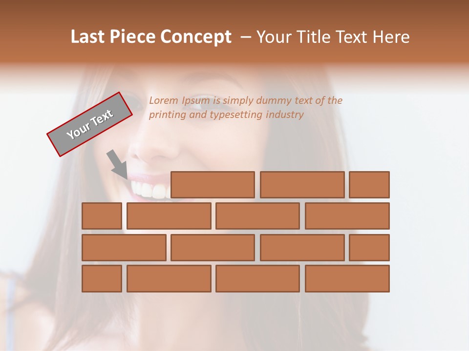 Kid Brunette Play PowerPoint Template