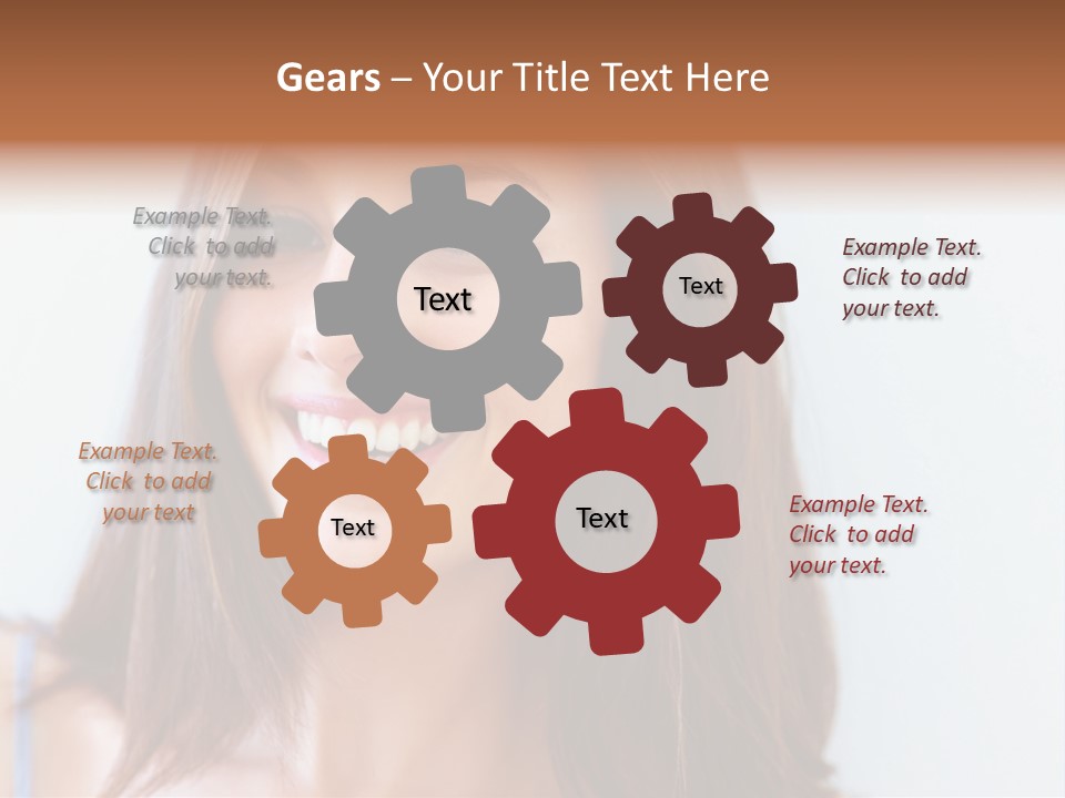 Kid Brunette Play PowerPoint Template