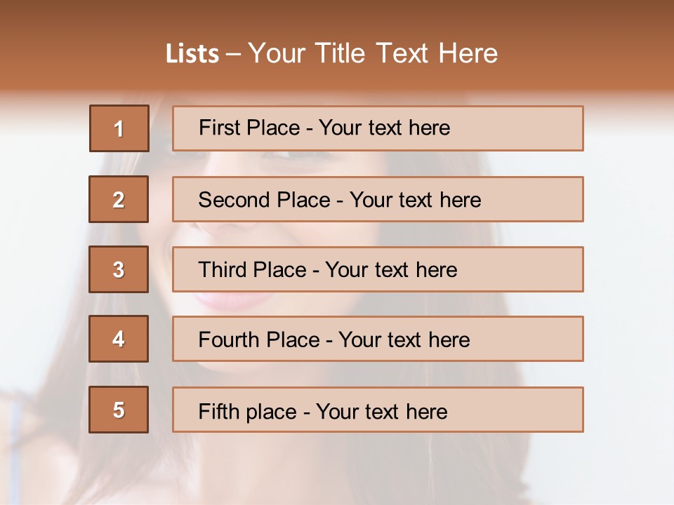 Kid Brunette Play PowerPoint Template