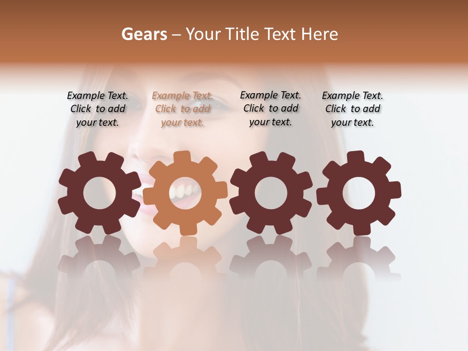 Kid Brunette Play PowerPoint Template