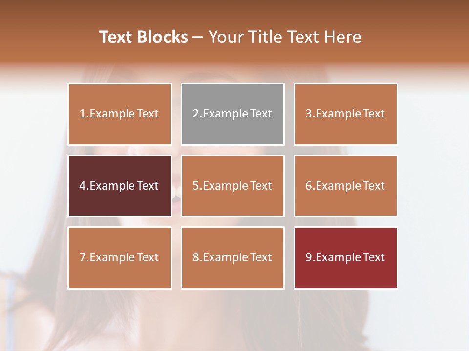 Kid Brunette Play PowerPoint Template