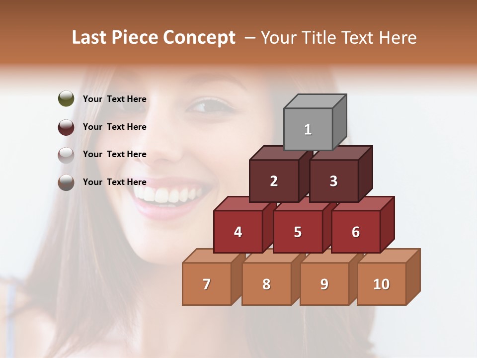 Kid Brunette Play PowerPoint Template