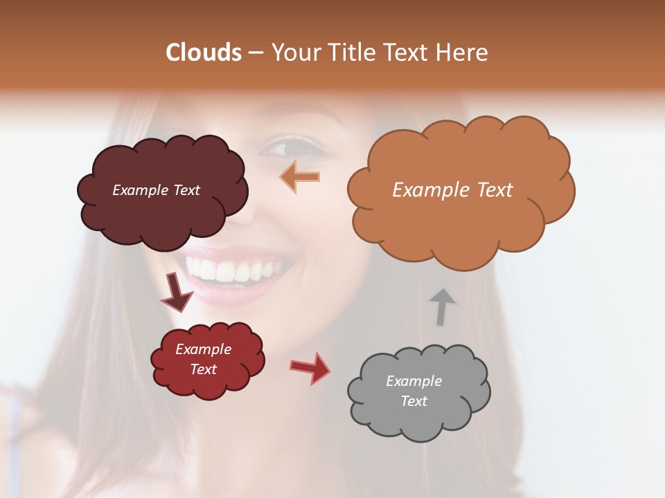 Kid Brunette Play PowerPoint Template