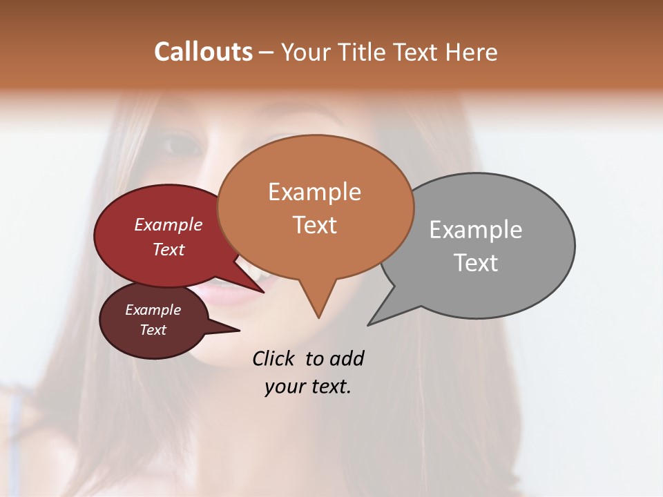 Kid Brunette Play PowerPoint Template