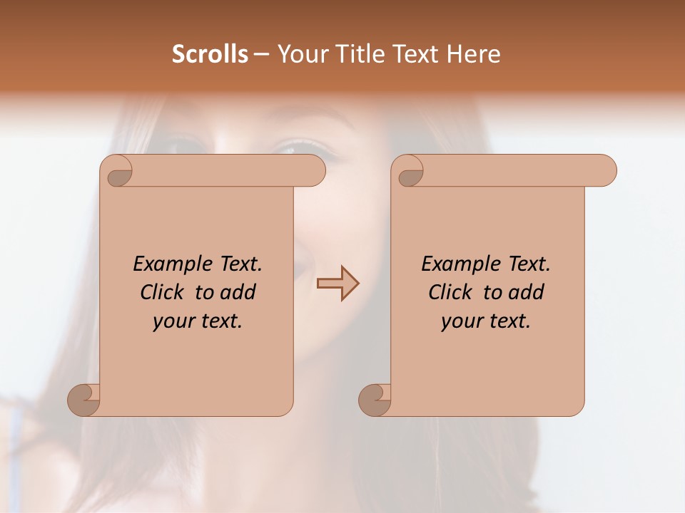 Kid Brunette Play PowerPoint Template