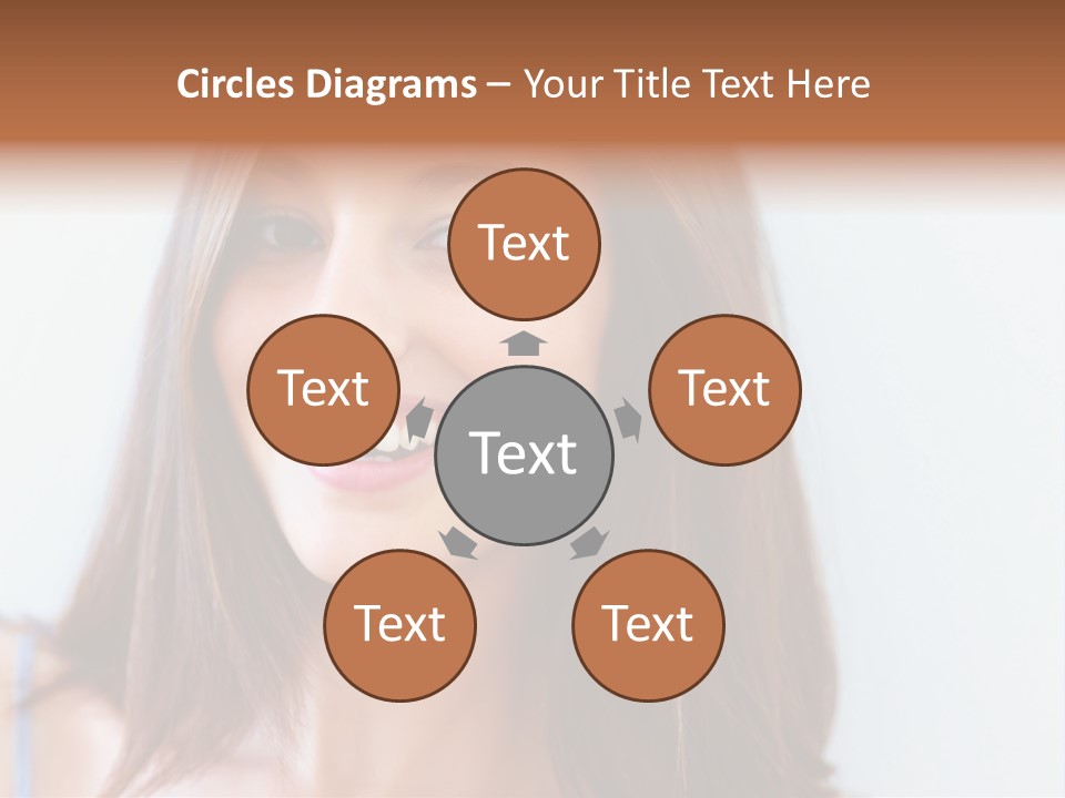 Kid Brunette Play PowerPoint Template