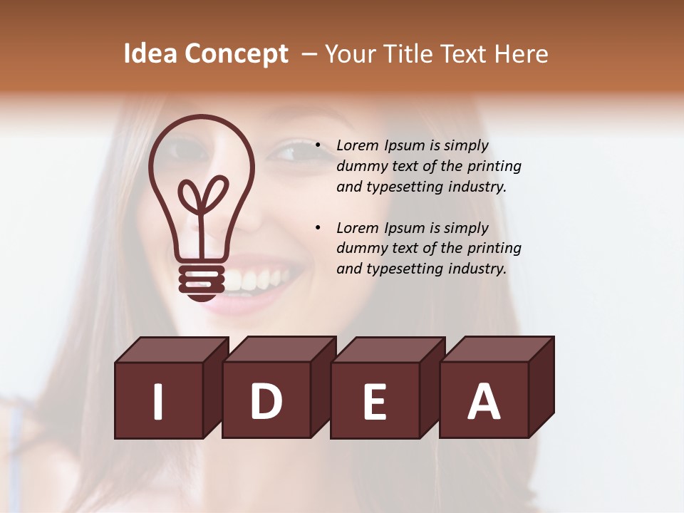 Kid Brunette Play PowerPoint Template