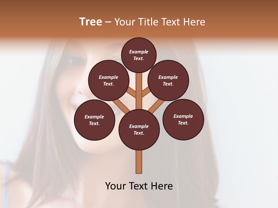 Kid Brunette Play PowerPoint Template