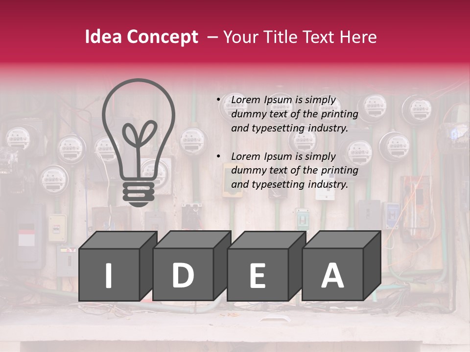 Vintage Building Fault PowerPoint Template