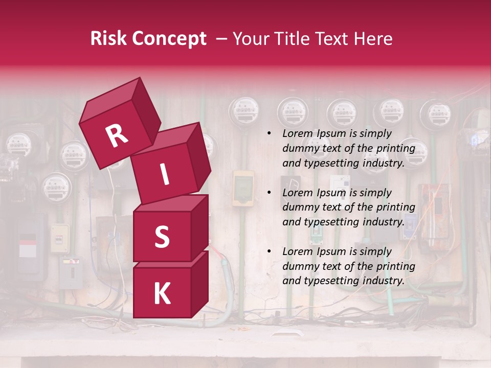 Vintage Building Fault PowerPoint Template