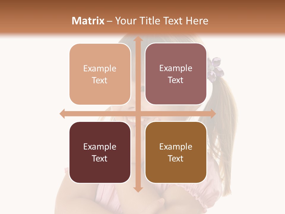 Kid Brunette Play PowerPoint Template