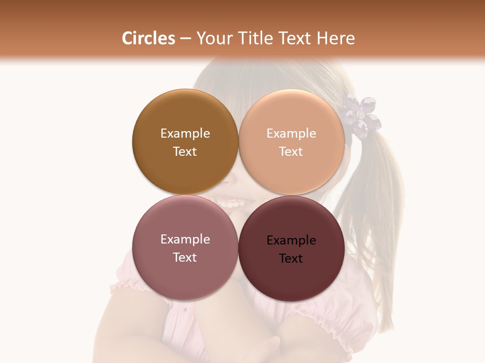 Kid Brunette Play PowerPoint Template