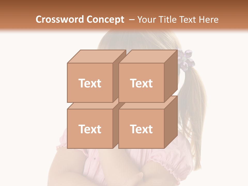 Kid Brunette Play PowerPoint Template