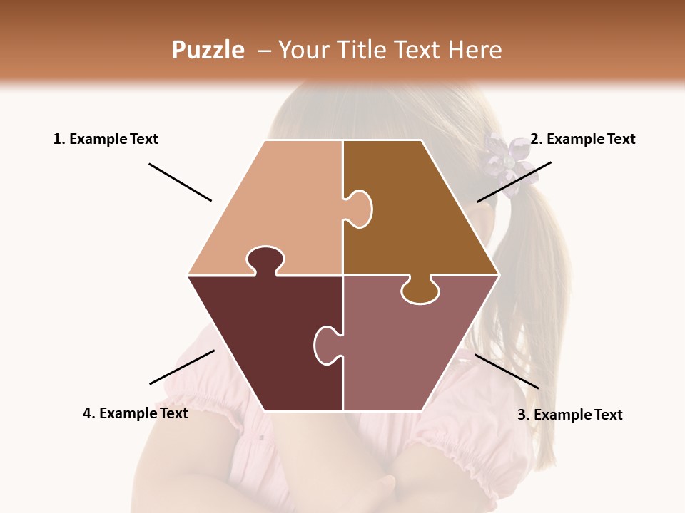 Kid Brunette Play PowerPoint Template