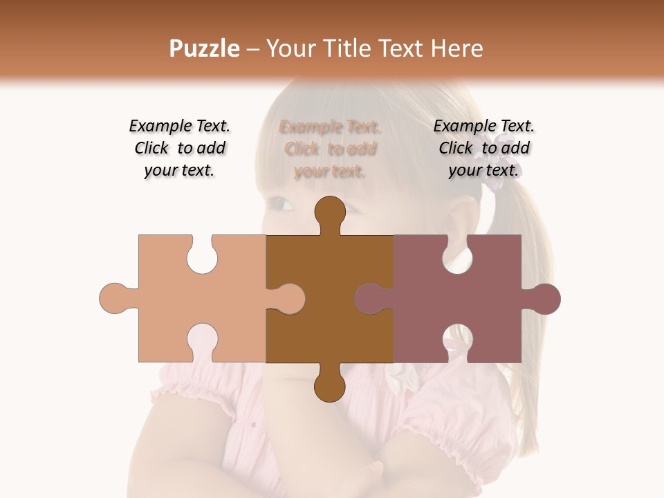 Kid Brunette Play PowerPoint Template