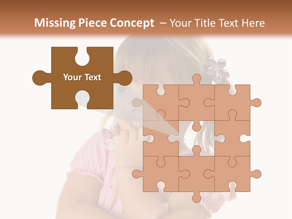 Kid Brunette Play PowerPoint Template