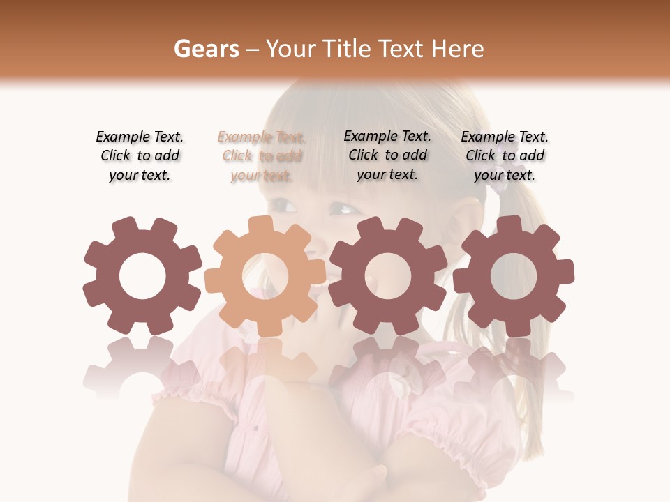 Kid Brunette Play PowerPoint Template