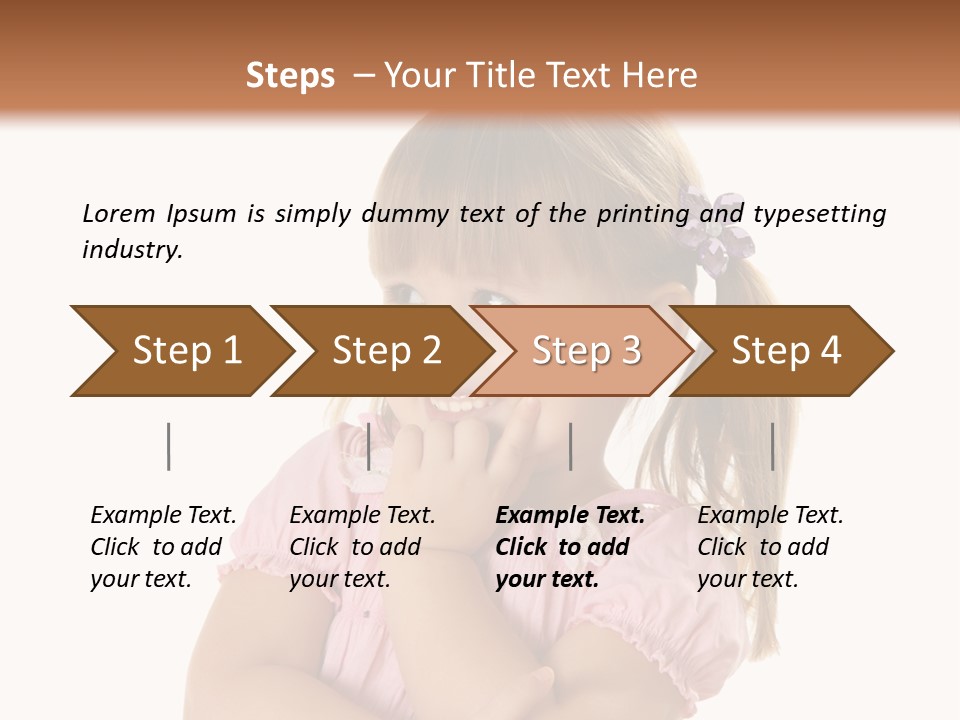 Kid Brunette Play PowerPoint Template