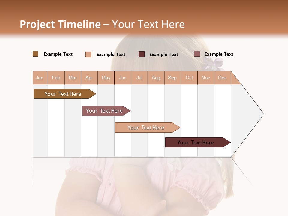 Kid Brunette Play PowerPoint Template