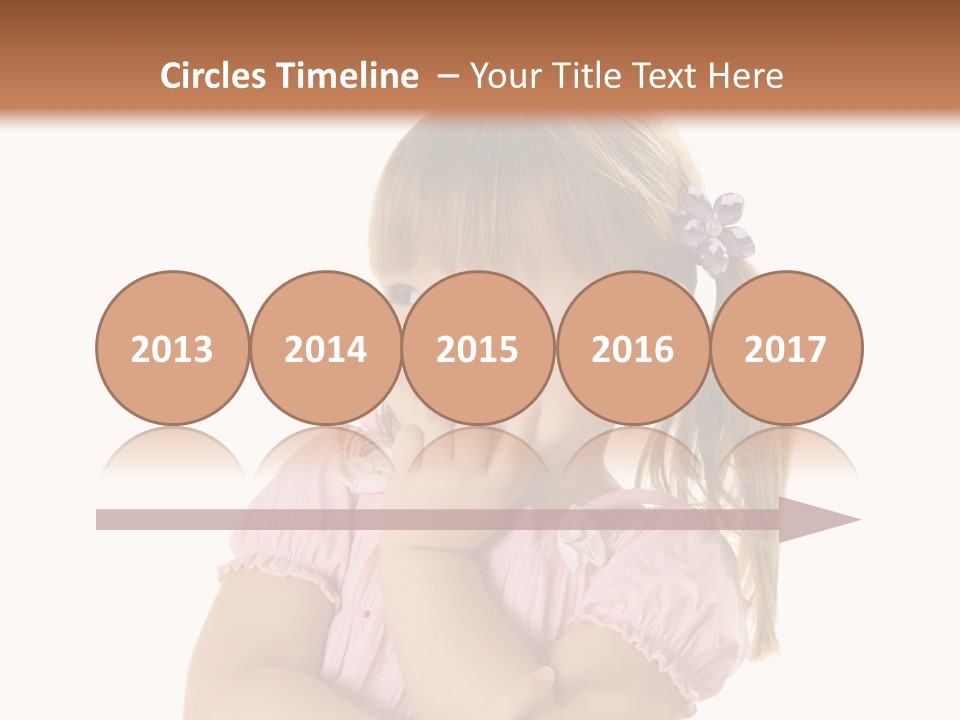 Kid Brunette Play PowerPoint Template