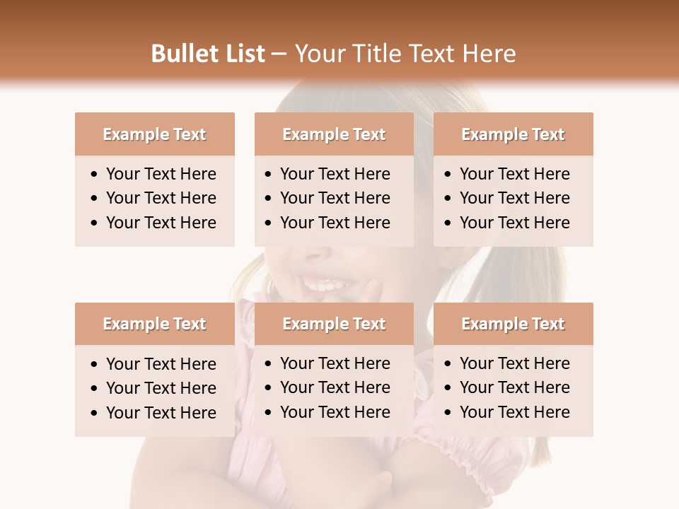 Kid Brunette Play PowerPoint Template