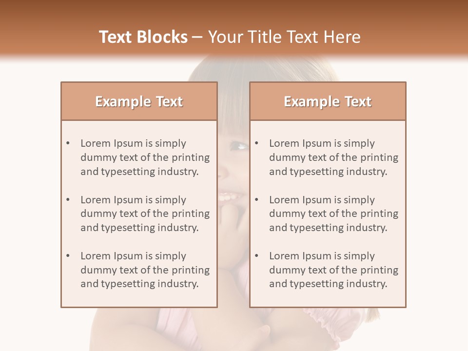 Kid Brunette Play PowerPoint Template