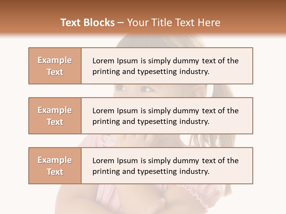 Kid Brunette Play PowerPoint Template