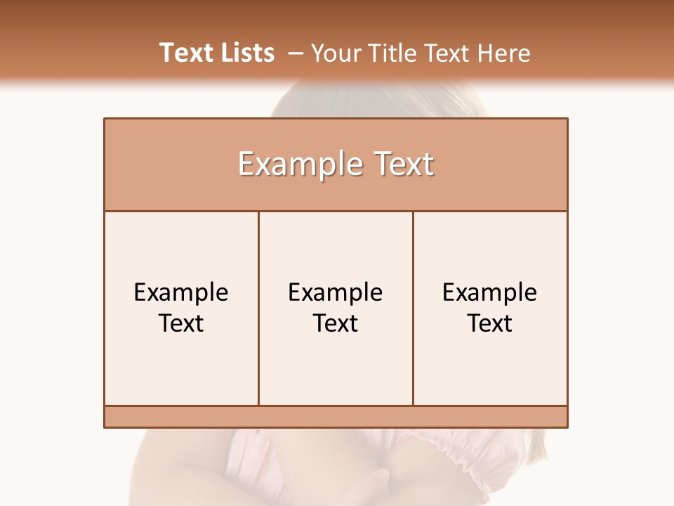 Kid Brunette Play PowerPoint Template