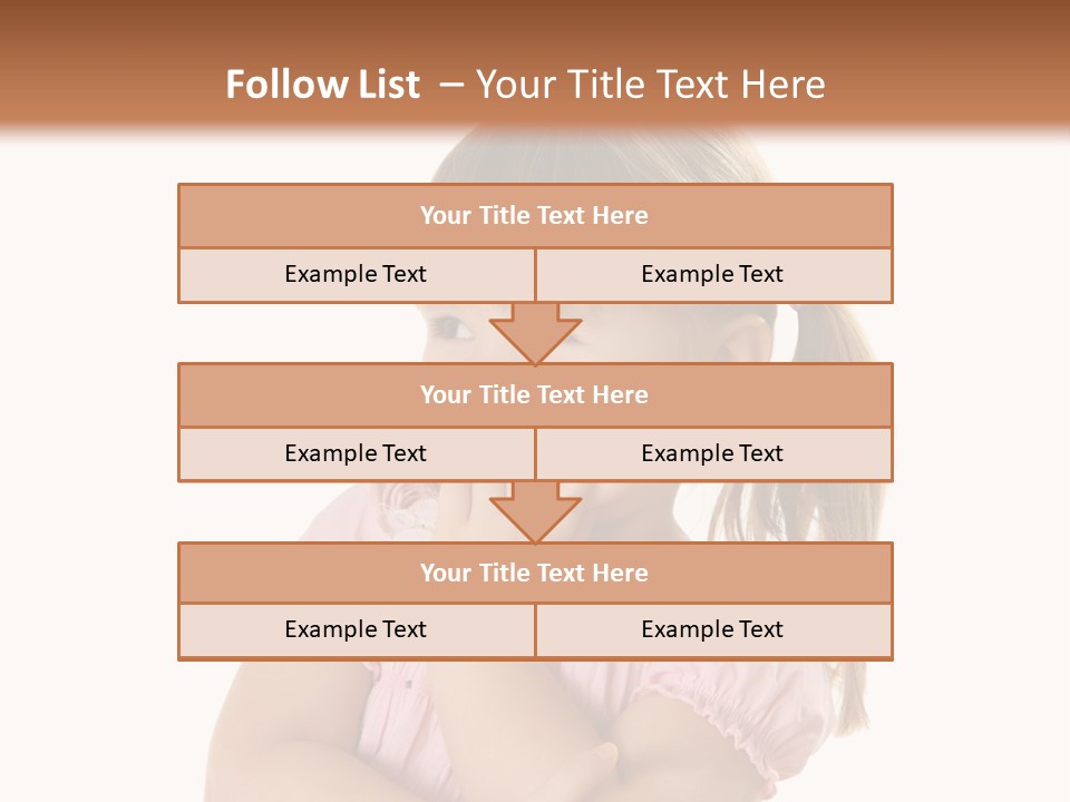 Kid Brunette Play PowerPoint Template